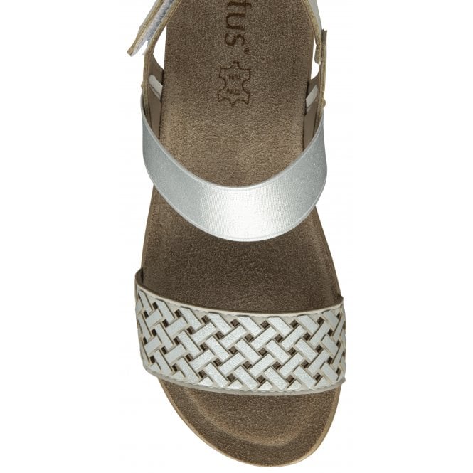 Silver Almalfi Ankle Strap Sandals | Lotus