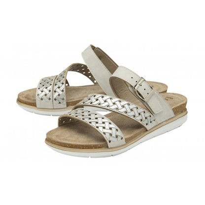  Silver Capri Mule Sandals | Lotus