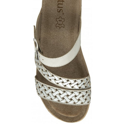  Silver Capri Mule Sandals | Lotus