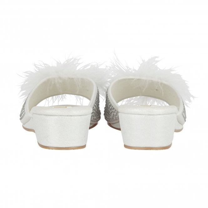  Silver & Diamante Allure Slippers | Lotus