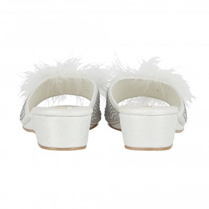  Silver & Diamante Allure Slippers | Lotus