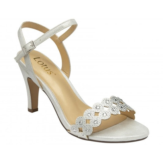  Silver Olivia Open-Toe Sandals | Lotus