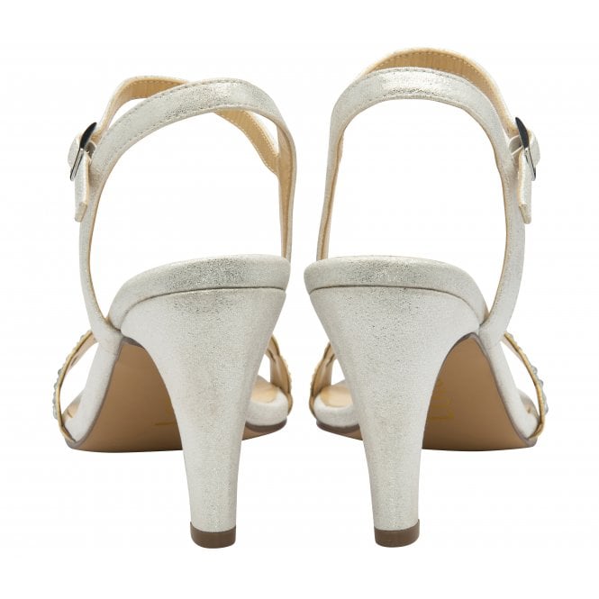  Silver Olivia Open-Toe Sandals | Lotus