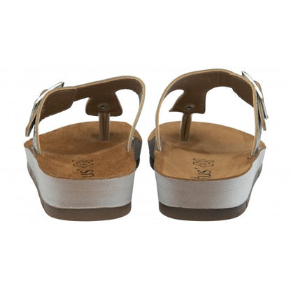  Silver Pescara Toe-Post Sandals | Lotus