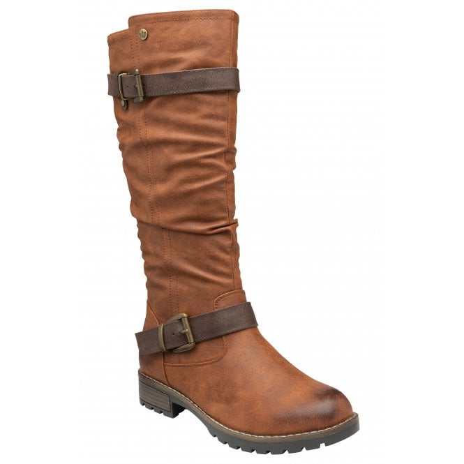  Tan & Brown Robin Knee High Boots | Lotus