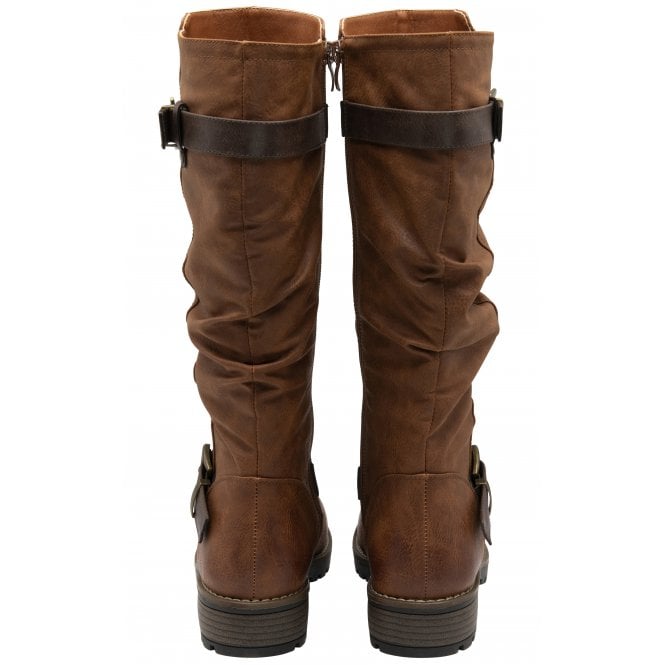  Tan & Brown Robin Knee High Boots | Lotus