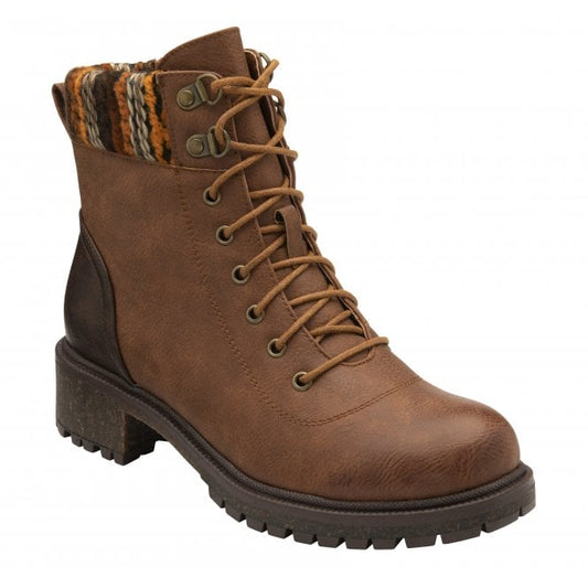  Tan Hickory Zip-Up Ankle Boots | Lotus
