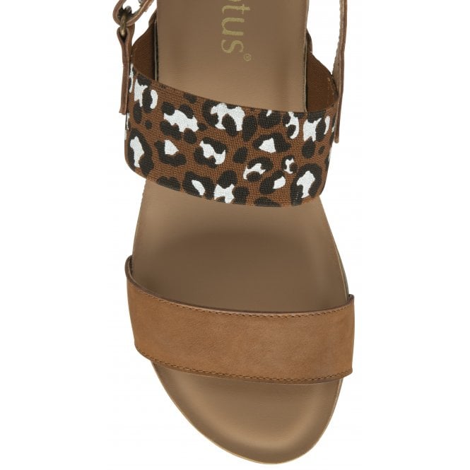  Tan Leather Brielle Wedge Sandals | Lotus