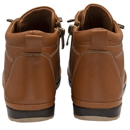  Tan Leather Frida Ankle Boots | Lotus