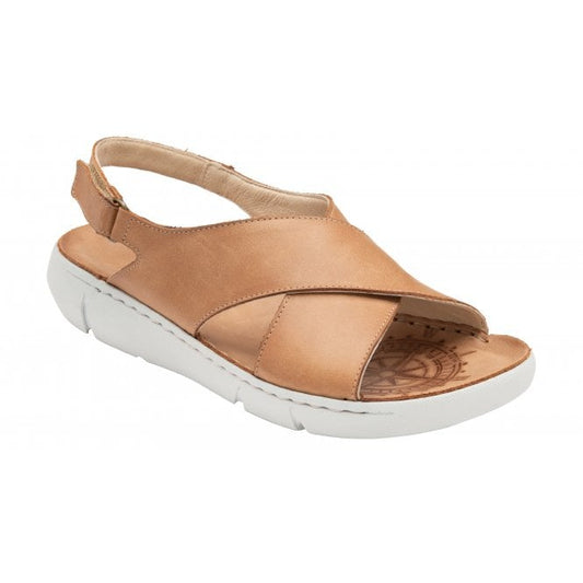  Tan Leather Gianna Open-Toe Sandals | Lotus