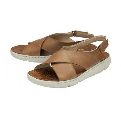 Tan Leather Gianna Open-Toe Sandals | Lotus