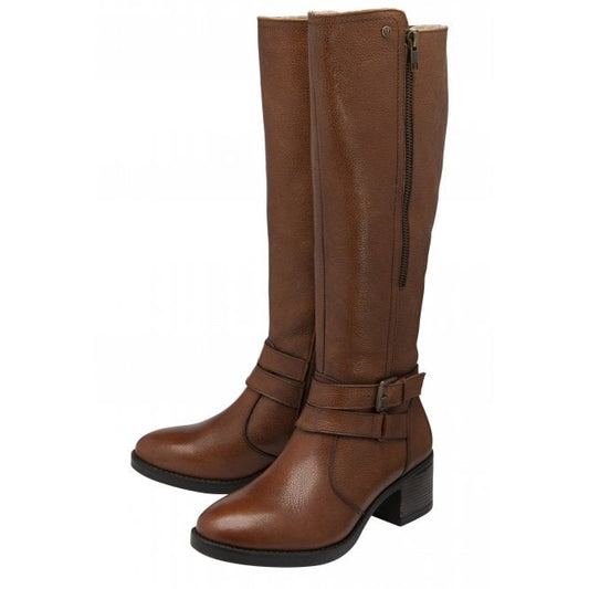  Tan Leather Jive Knee High Boots | Lotus