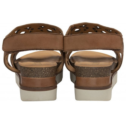  Tan Leather Melbourne Open-Toe Flatform Sandals | Lotus