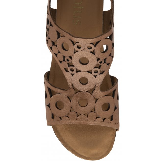  Tan Leather Melbourne Open-Toe Flatform Sandals | Lotus