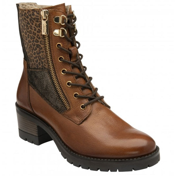  Tan Leather Oklahoma Zip-Up Ankle Boots | Lotus