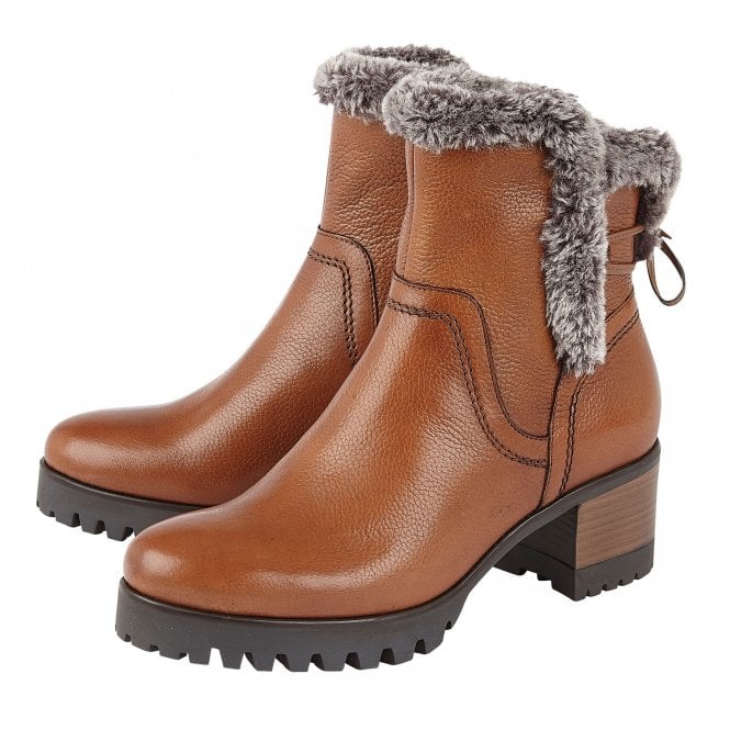  Tan Leather Suzy Ankle Boots | Stressless By Lotus