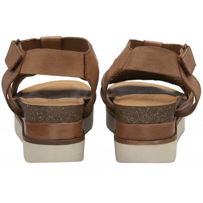  Tan Multi-Leather Cairnes Open-Toe Flatform Sandals | Lotus