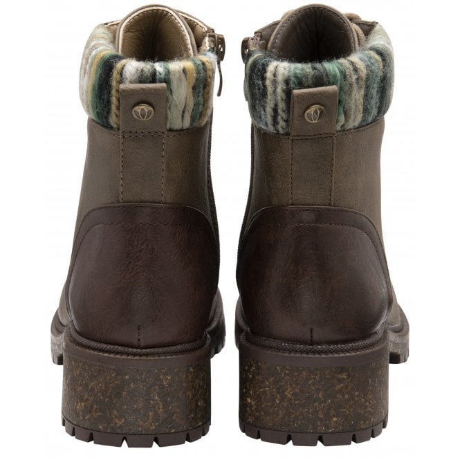  Taupe Hickory Zip-Up Ankle Boots | Lotus