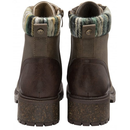  Taupe Hickory Zip-Up Ankle Boots | Lotus
