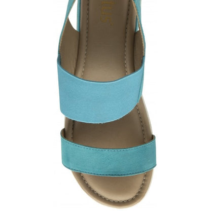  Turquoise Suede Cecilla Open-Toe Sandals | Lotus
