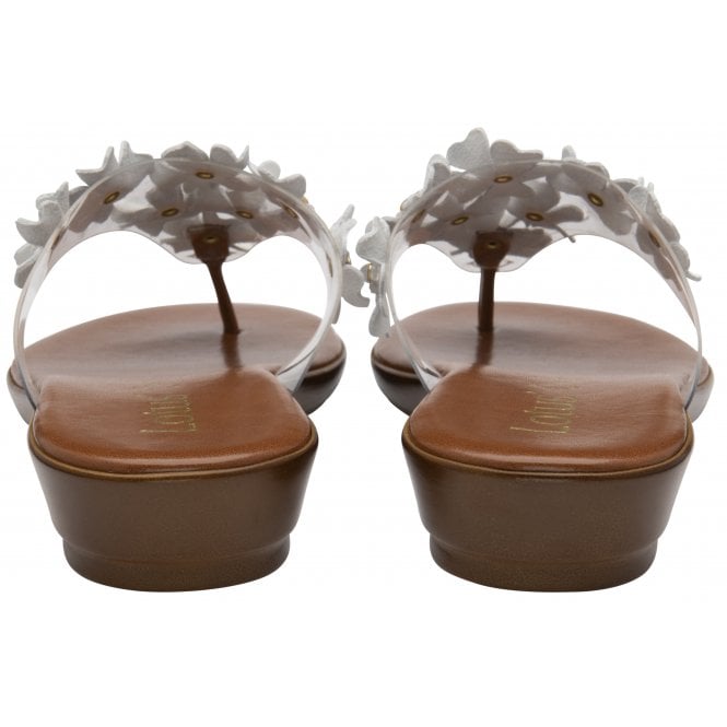  White Brittany Toe-Post Sandals | Lotus