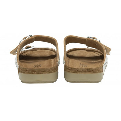  White Cortona Open-Toe Mule Sandals | Lotus