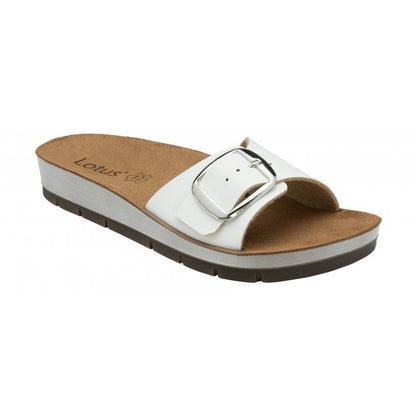  White Dasha Open-Toe Mule Sandals | Lotus