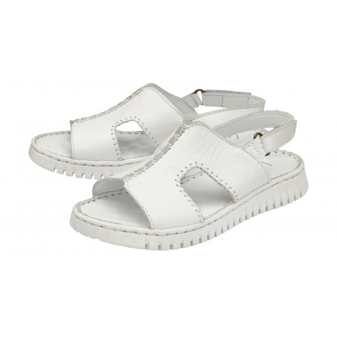  White Leather Astrid Slingback Sandals | Lotus