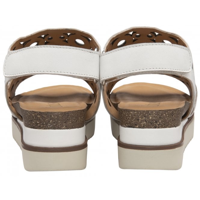  White Leather Melbourne Open-Toe Flatform Sandals | Lotus