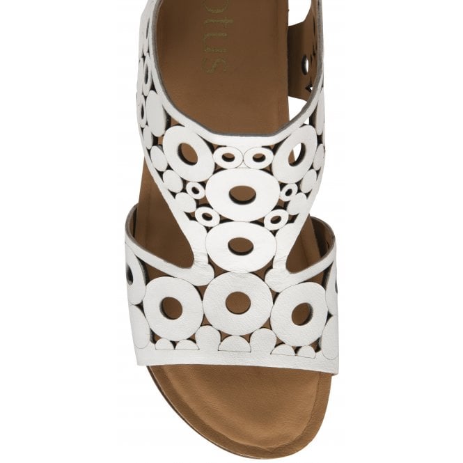  White Leather Melbourne Open-Toe Flatform Sandals | Lotus