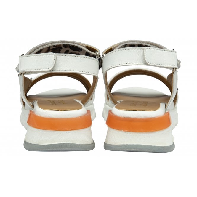  White & Leopard-Print Leather Verena Open-Toe Sandals | Stressless By Lotus
