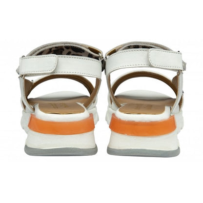  White & Leopard-Print Leather Verena Open-Toe Sandals | Stressless By Lotus