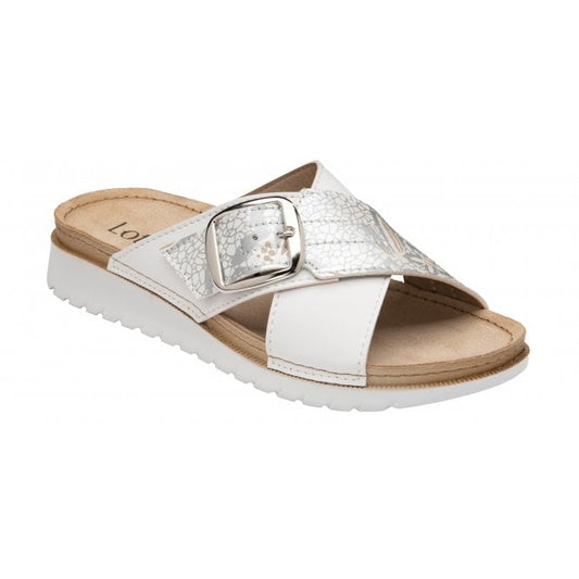  White Marta Mule Sandals | Lotus