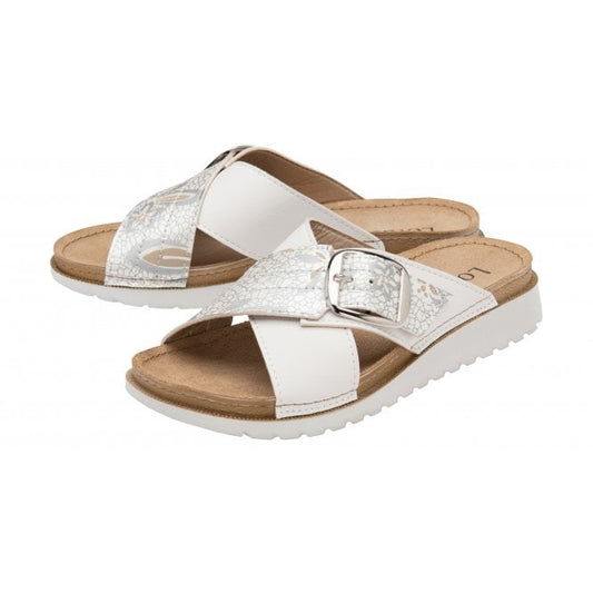  White Marta Mule Sandals | Lotus