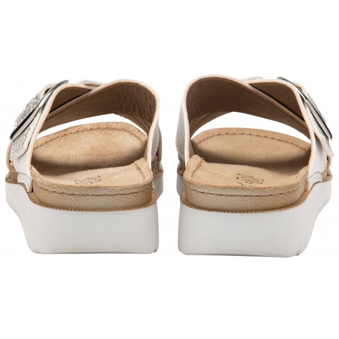  White Marta Mule Sandals | Lotus