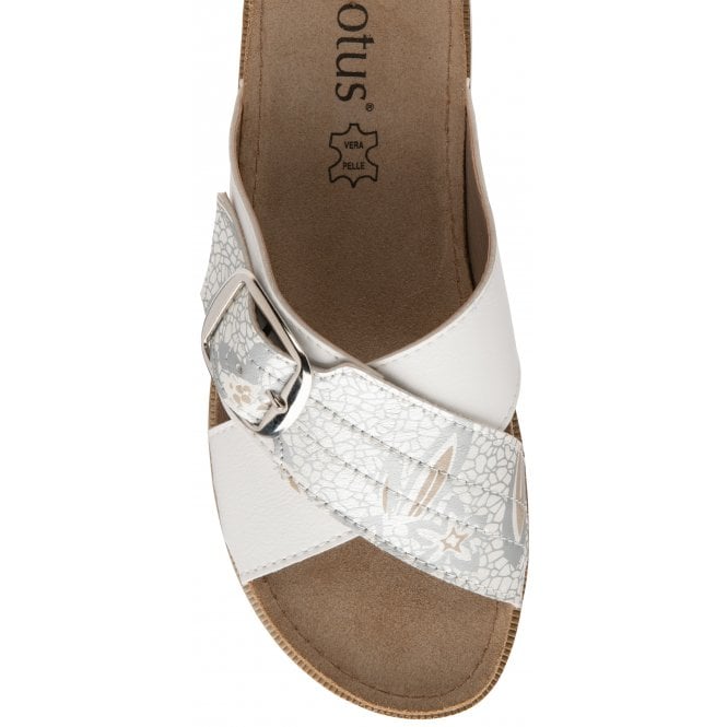 White Marta Mule Sandals | Lotus