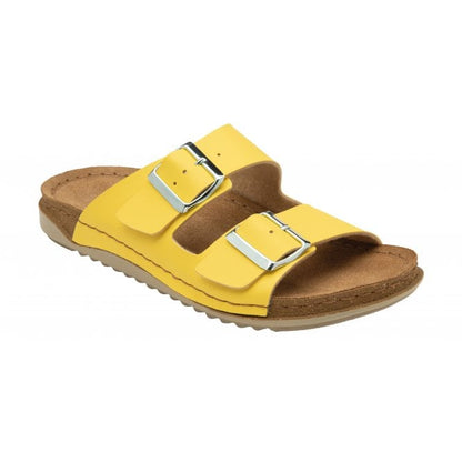  Yellow Cortona Open-Toe Mule Sandals | Lotus