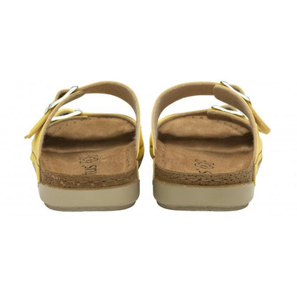  Yellow Cortona Open-Toe Mule Sandals | Lotus
