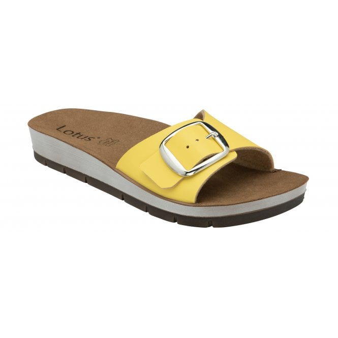  Yellow Dasha Open-Toe Mule Sandals | Lotus