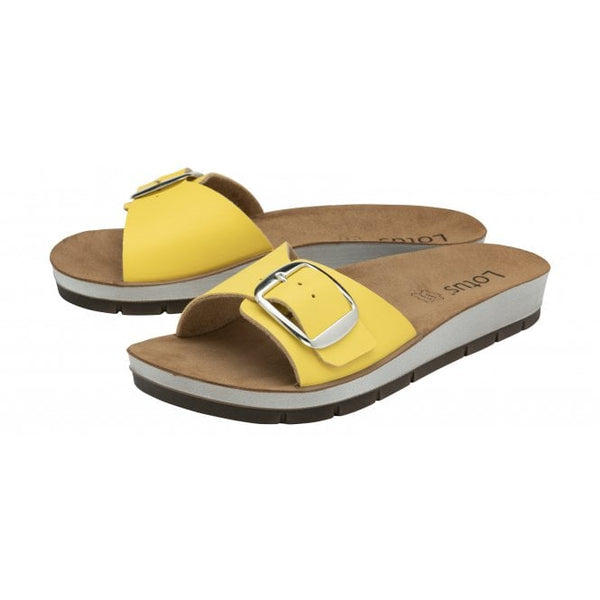  Yellow Dasha Open-Toe Mule Sandals | Lotus