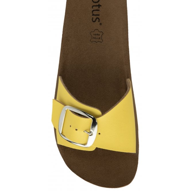  Yellow Dasha Open-Toe Mule Sandals | Lotus