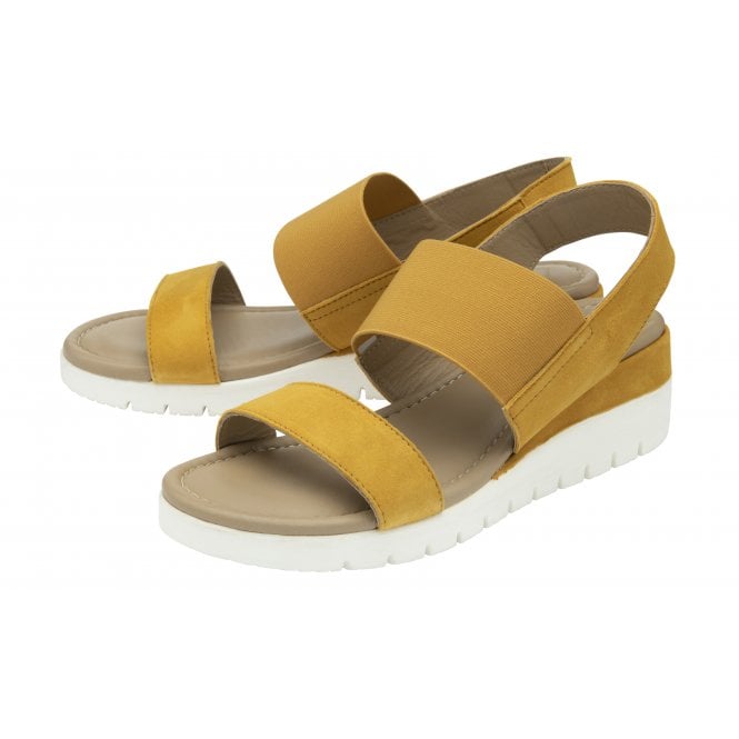  Yellow Suede Cecilla Open-Toe Sandals | Lotus